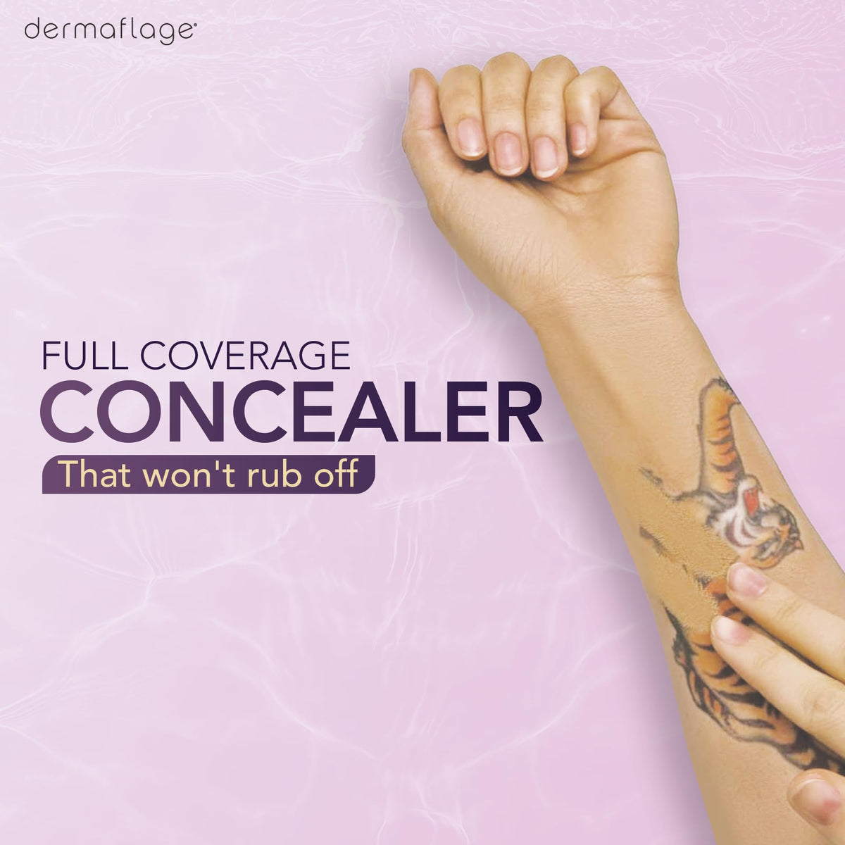 Dermaflage Tattoo Cover Up Makeup (Light) - Bruise Full Coverage Concealer - Full Coverage Waterproof Concealer for Bruise, Scar & Acne - Smudge Proof Beauty & Personal Care Dermaflage