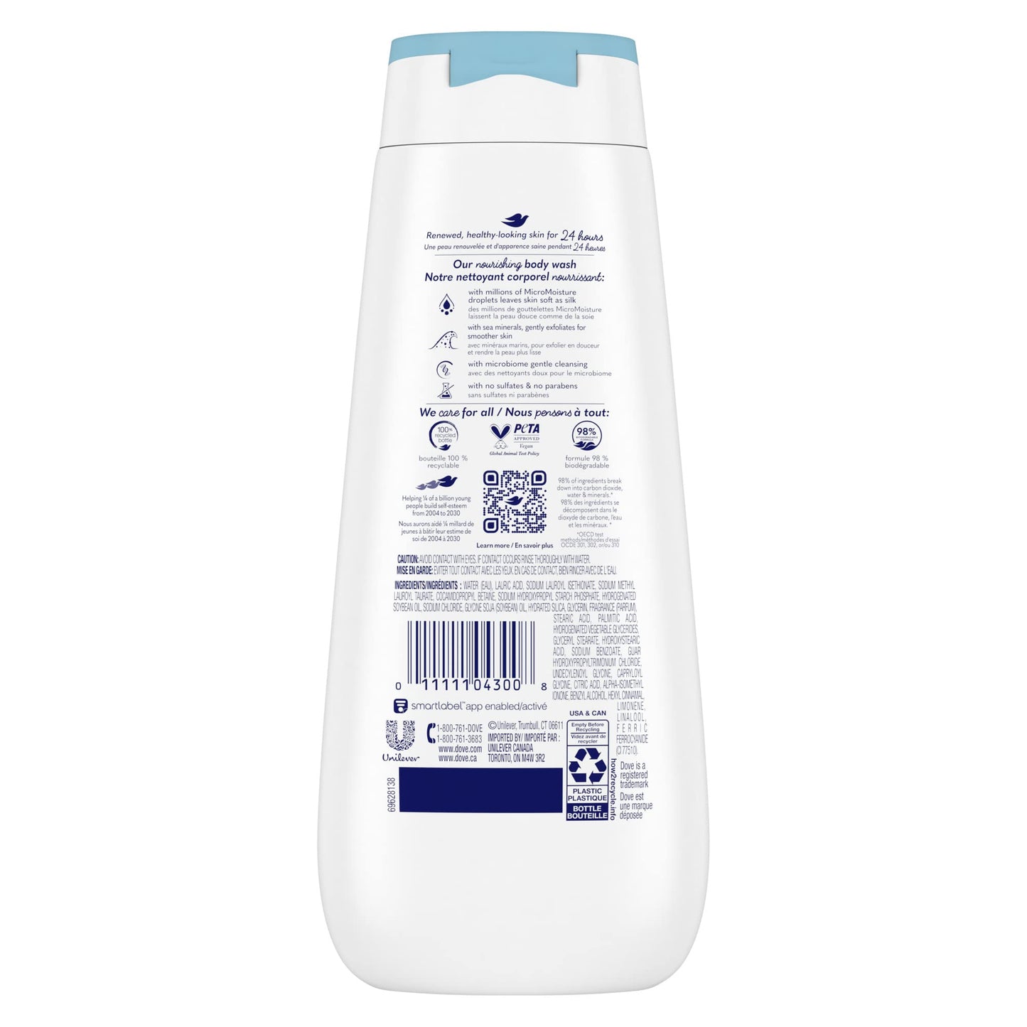 Dove Gentle Exfoliating Body Wash for renewed, Healthy-Looking Skin Sea Minerals Gentle Body exfoliator nourishes and revives Skin 325 ml Beauty & Personal Care Dove