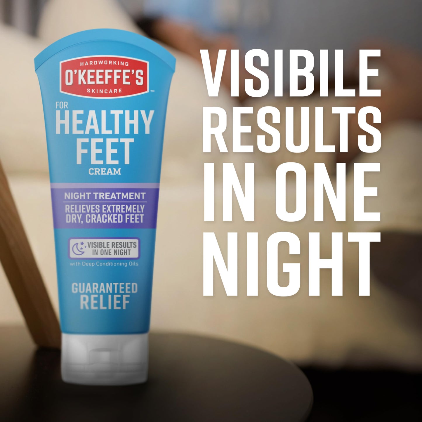 O'Keeffe's for Healthy Feet Night Treatment Foot Cream 3 oz Tube (2 Pack)- Guaranteed Overnight Relief for Extremely Cracked, Dry Feet, Repairing Beauty & Personal Care O'Keeffe's