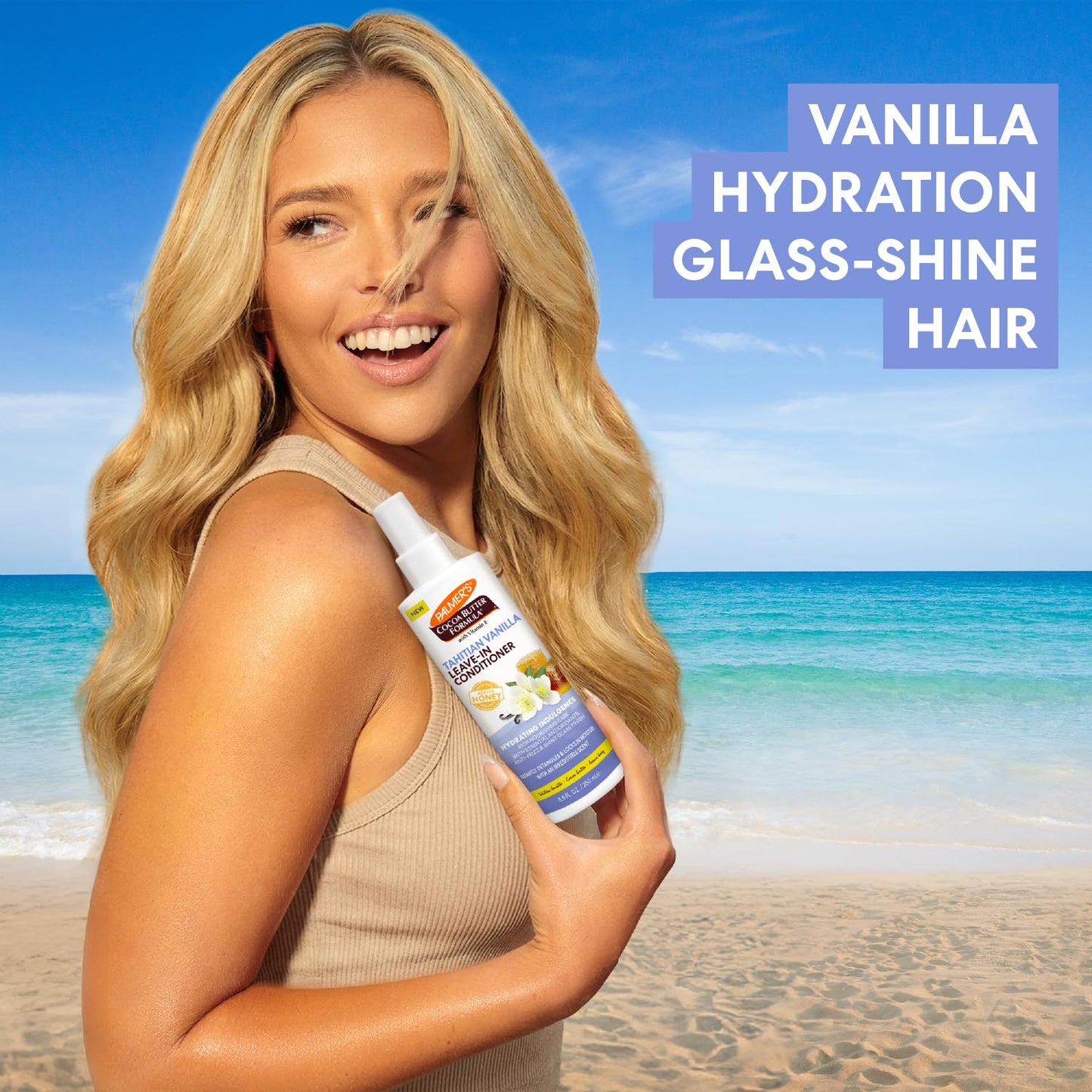Palmer's Cocoa Butter Formula, Tahitian Vanilla Leave In Conditioner Spray, (8.5 Fl Oz), Hydrating Hair Detangler with Acacia Honey & Vitamin E, Heat Beauty and Personal Care Palmer's