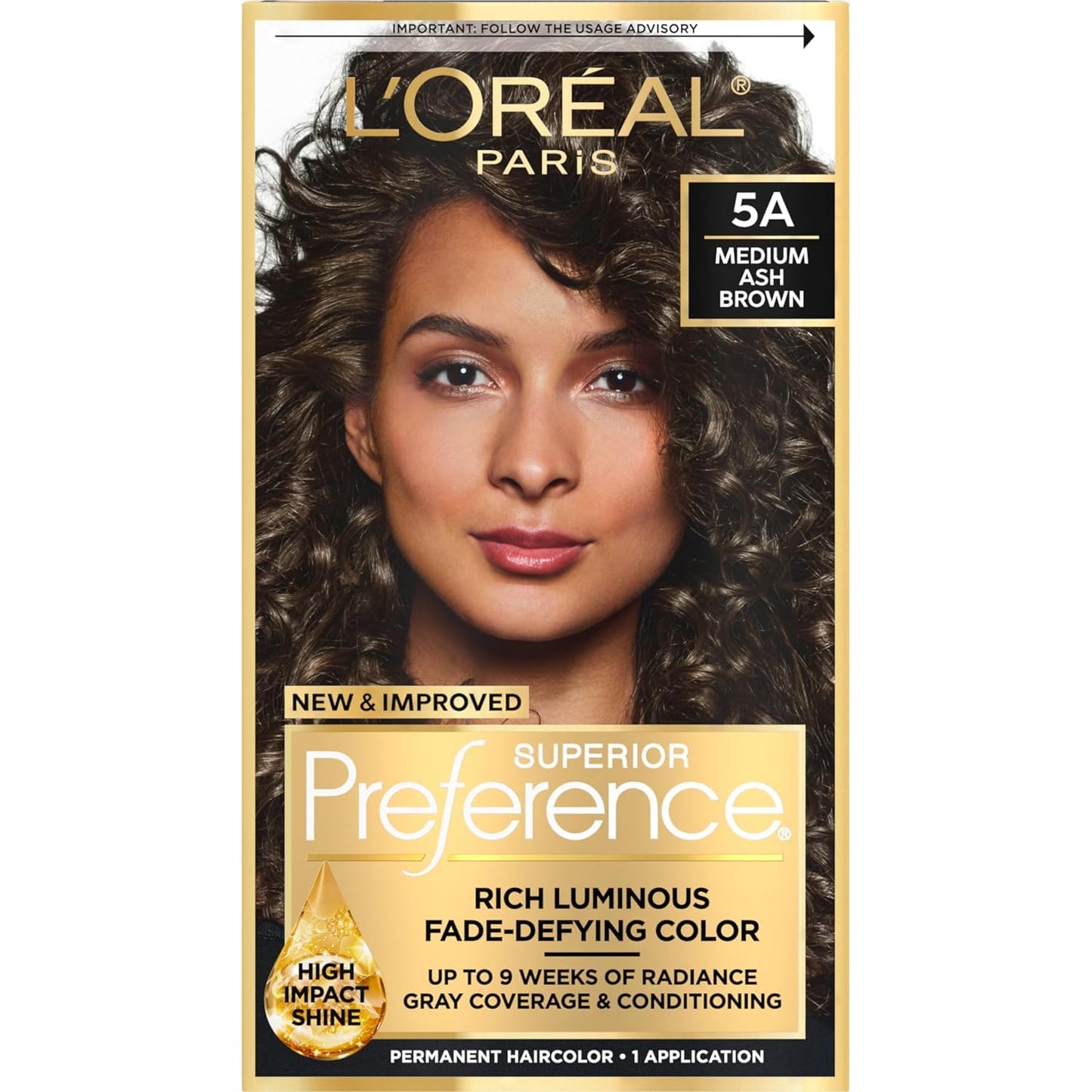 L'Oreal Paris Superior Preference Fade-Defying Color + Shine System 5A Medium Ash Brown Permanent Hair Color Beauty & Personal Care L'Oreal Paris