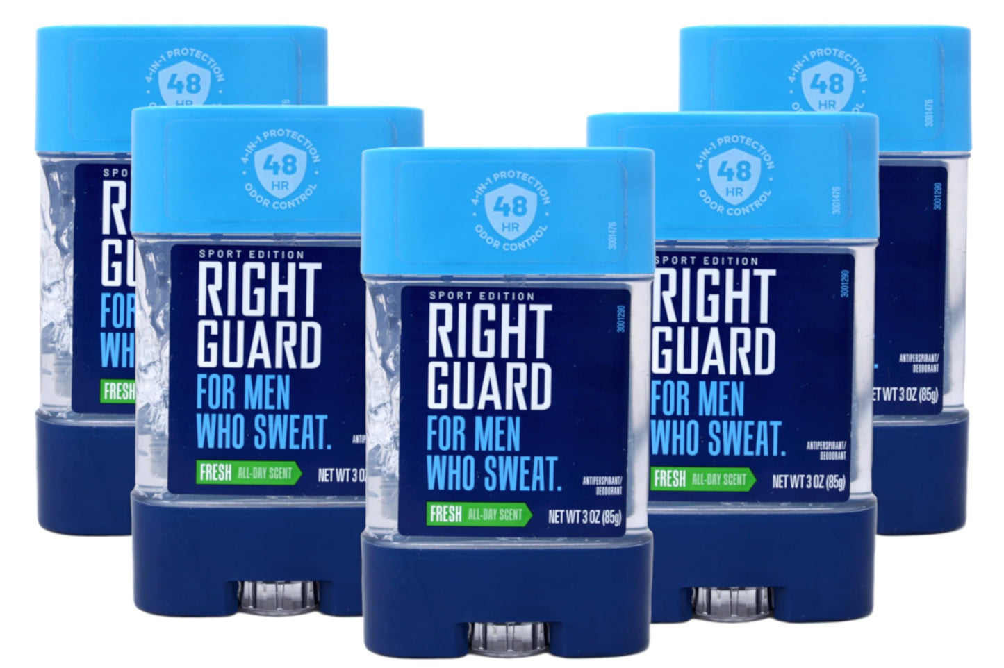 Right Guard, For Men Who Sweat, Odor Defense, Anti-Perspirant Deodorant Clear Gel, Fresh 3 oz (Pack of 5) Beauty and Personal Care Right Guard