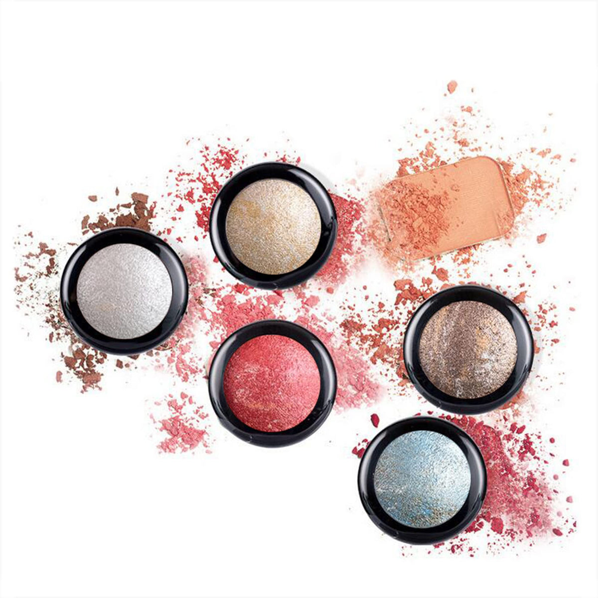 Mallofusa Single Shade Baked Eye Shadow Powder Palette Glitter Makeup Kit in Shimmer 15 Metallic Colors (Rose Pink) 8g/0.28oz Beauty & Personal Care Mallofusa