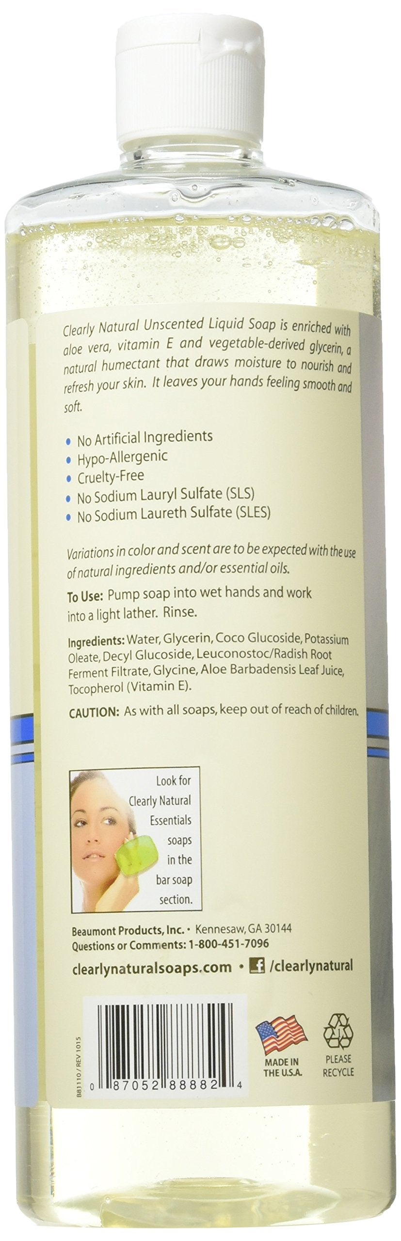 Clearly Natural Liquid Unscented Refill Hand Soap, 32 Ounce Beauty & Personal Care Clearly Natural