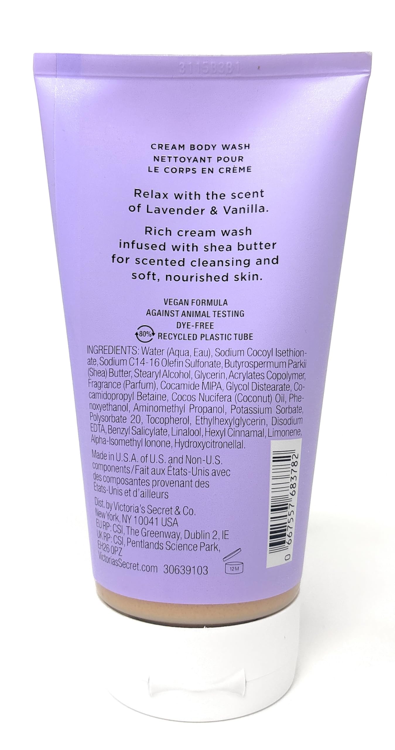 Victoria's Secret Lavender & Vanilla Cream Body Wash 8 fl oz Beauty & Personal Care Victoria's Secret