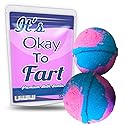 It's Okay to Fart Bath Bombs - XL Pink and Blue Fizzers for Girls - Handcrafted, Made in America, Cotton Candy Scent, 2 Count Beauty & Personal Care Gears Out