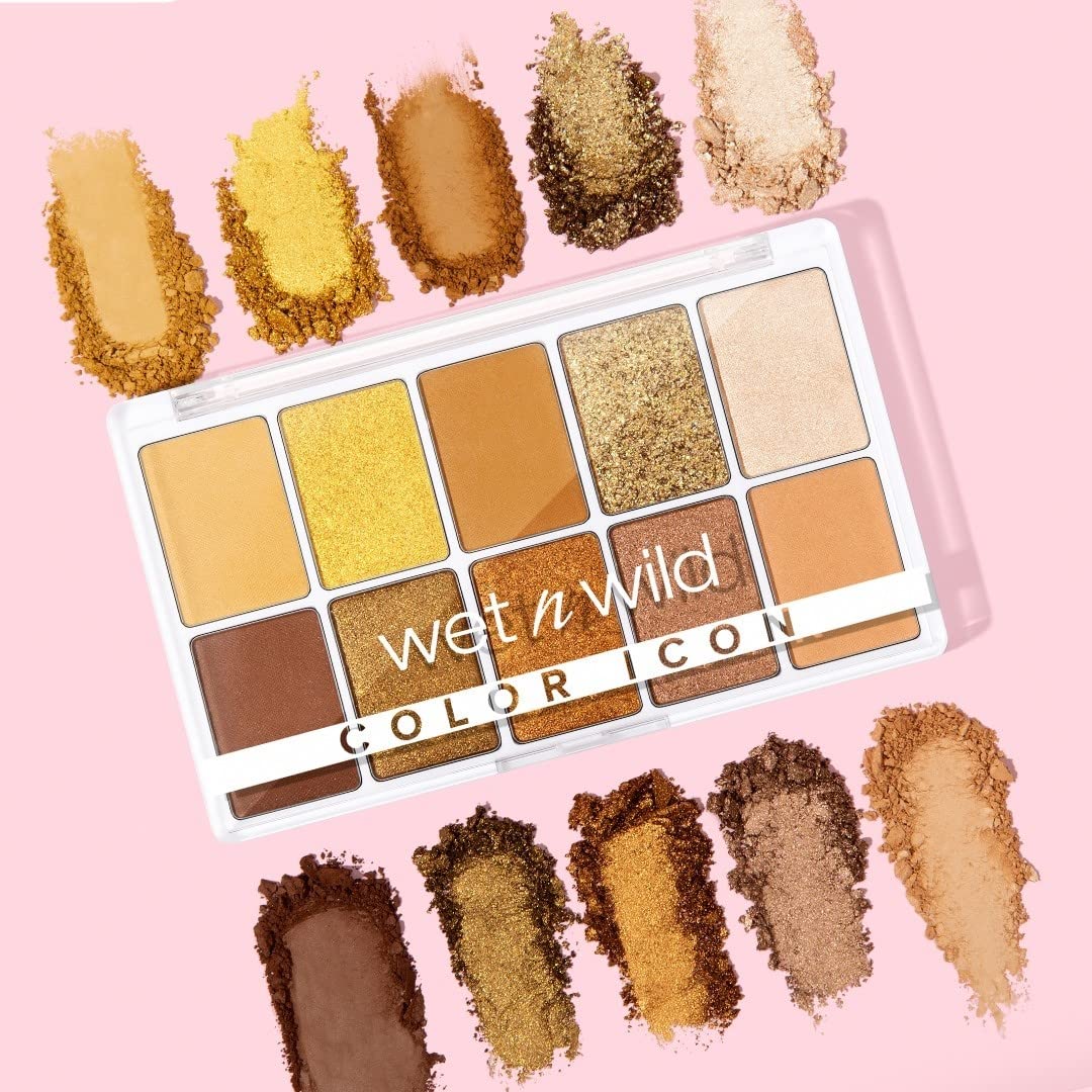 wet n wild Color Icon 10-Pan Eyeshadow Makeup Palette, Yellow Call Me Sunshine, Long Lasting, Shimmer, Metallic, Glittery, Matte, Rich Smooth Pigment Beauty & Personal Care wet n wild