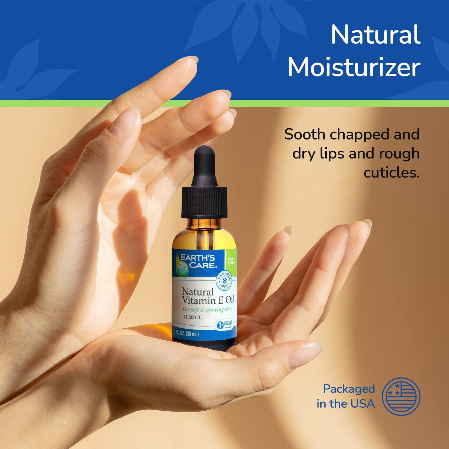Earth's Care Natural Vitamin E Oil - 100% Natural Vitamin E Oil for Skin and Hair - 1 Fl OZ Beauty & Personal Care Earth's Care