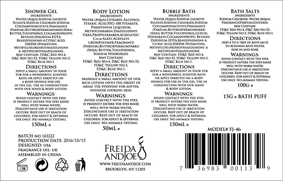 Home Spa Bath Basket Fresh Aquatic Oceanside Breeze Spa Set For Women Bath & Body Set For Women Shower Gel, Bubble Bath, Body Lotion, etc Puff in Blue Beauty & Personal Care Freida and Joe