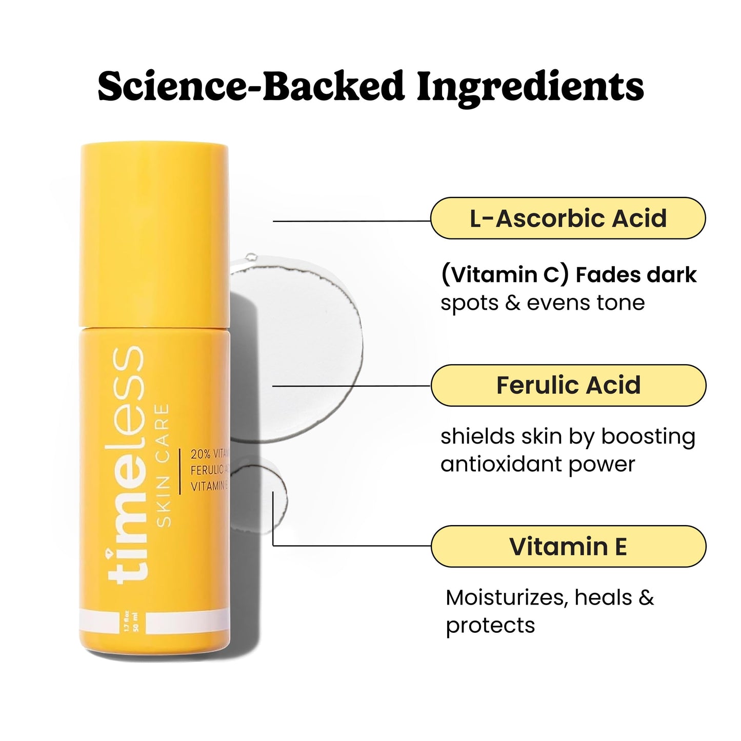 Timeless Skin Care Vitamin C Serum with Vitamin E & Ferulic Acid - Brightening Serum - for Oily & Dry Skin - Fragrance-Free - 1.7 oz Beauty & Personal Care Timeless Skin Care
