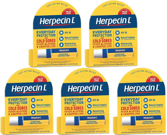 Herpecin L SPF 30 Lip Protectant 0.1 OZ (5 Pack) Beauty and Personal Care Herpecin-L