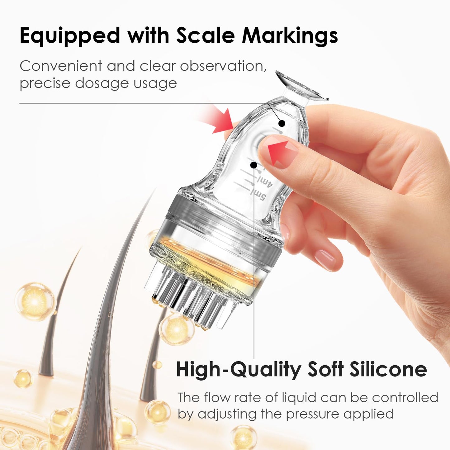 Minoxidil Applicator，Hair Oil Applicator，Scalp Serum Comb，Apply The Liquid Directly To The Scalp，Auxiliary Hair Growth Tool，Deeply Nourish Roots (4 Beauty and Personal Care DAPENG