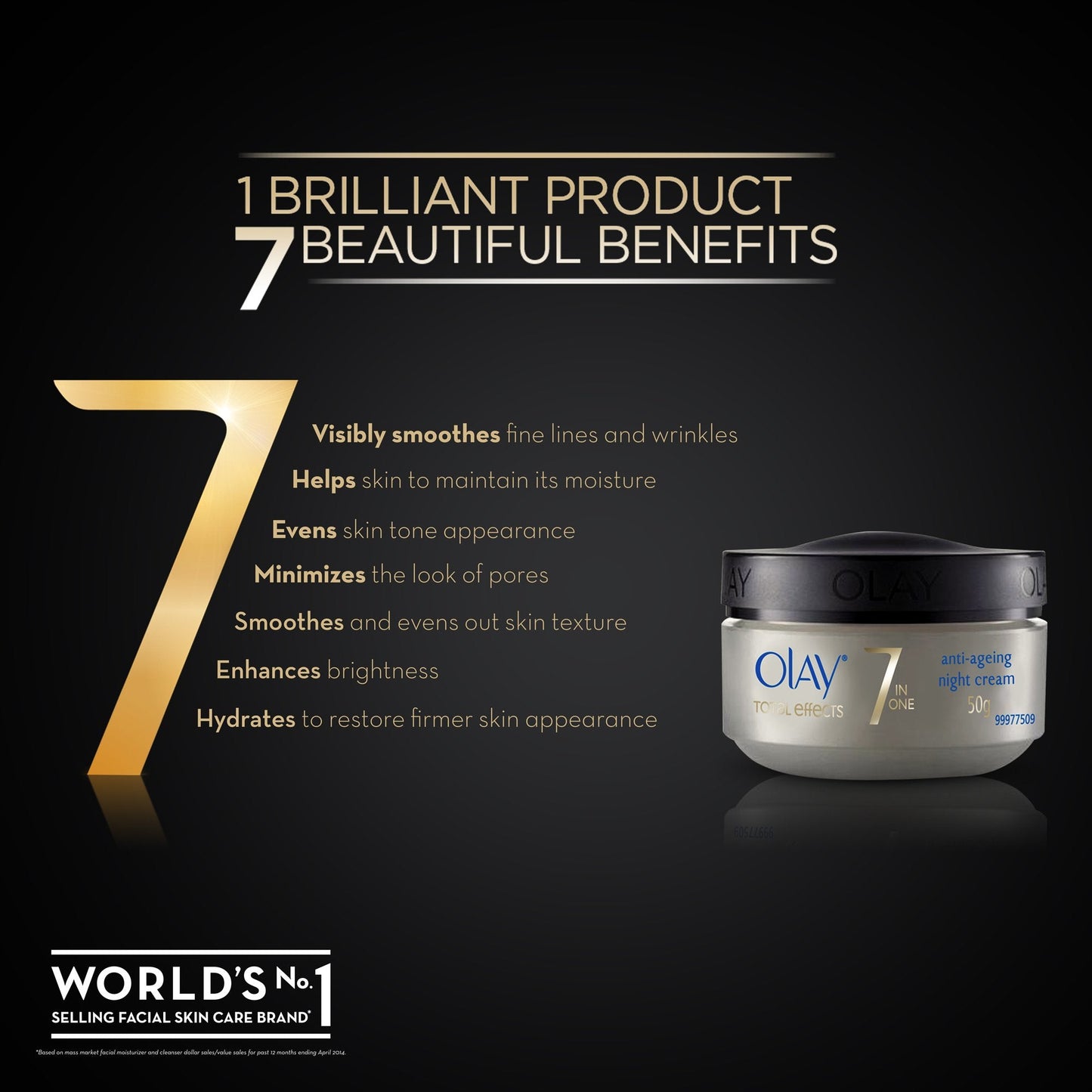 Olay Total Effects 7 in One Anti-Ageing night cream 50g Beauty & Personal Care Olay