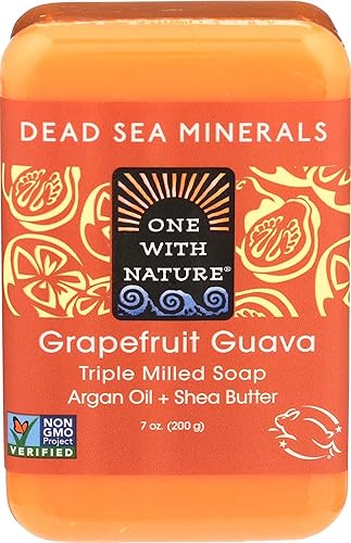 One With Nature Dead Sea Minerals Bar Soap Grapefruit Guava - 7 oz Beauty & Personal Care One With Nature
