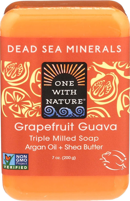 One With Nature Dead Sea Minerals Bar Soap Grapefruit Guava - 7 oz Beauty & Personal Care One With Nature