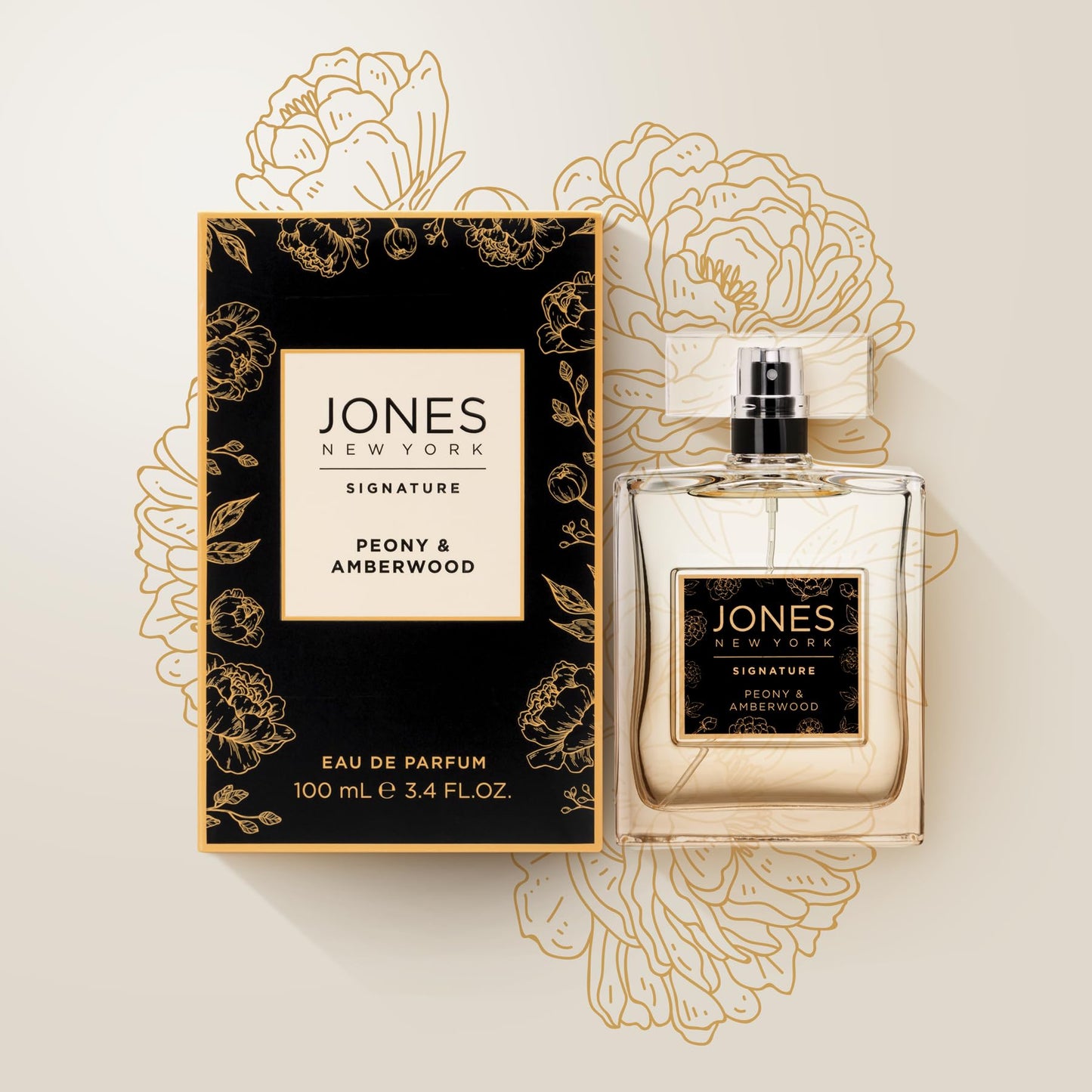 Jones New York Peony & Amberwood Eau de Parfum 3.4 fl oz / 100mL Beauty & Personal Care Jones New York