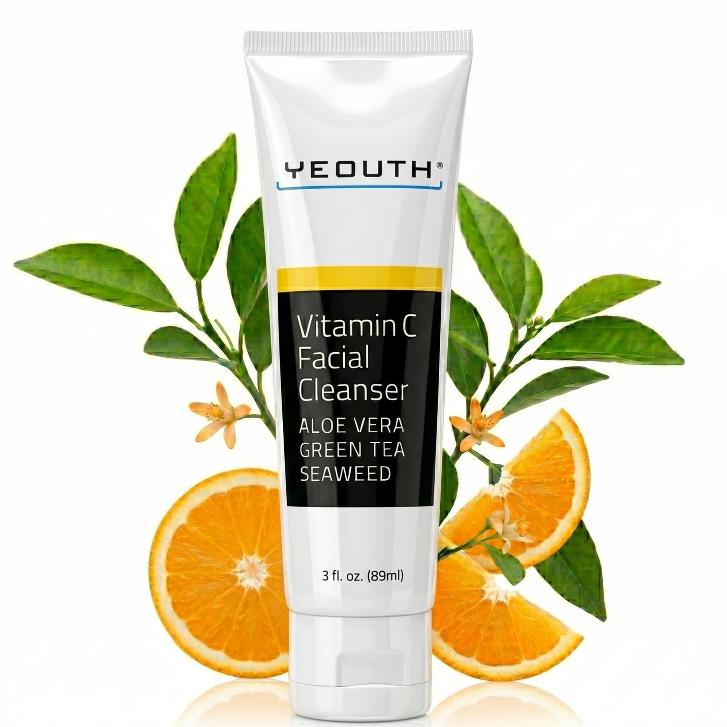 YEOUTH Vitamin C Face Wash with Aloe Vera and Seaweed, Hydrating Face Wash Makeup Remover, Targets the Appearance of Uneven Skin Tone and Dull Skin, 3 Beauty & Personal Care YEOUTH