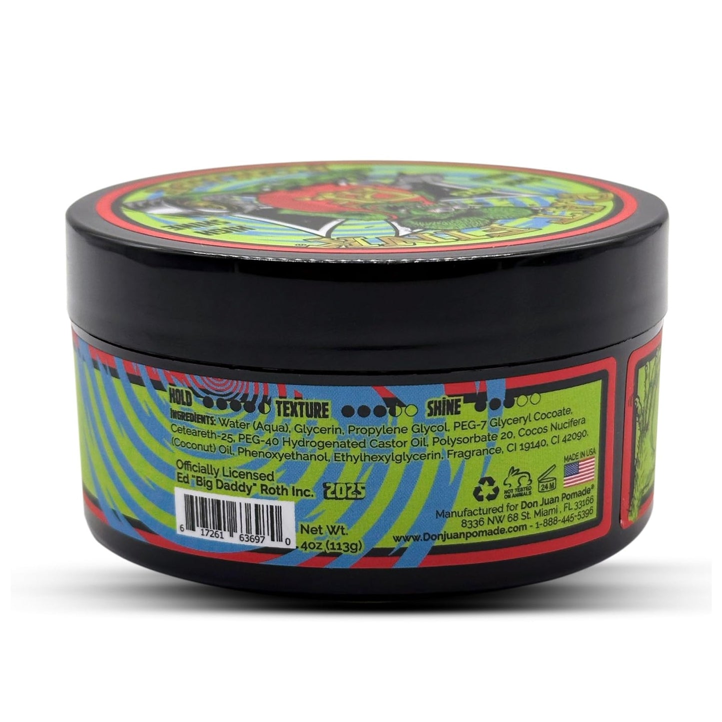 Rat Fink Pomade | Water Based | Strong Hold | High Shine | Enriched with Castor Oil and Coconut Oil | Summer Sea Breeze Scent, 4 oz. Beauty & Personal Care Don Juan