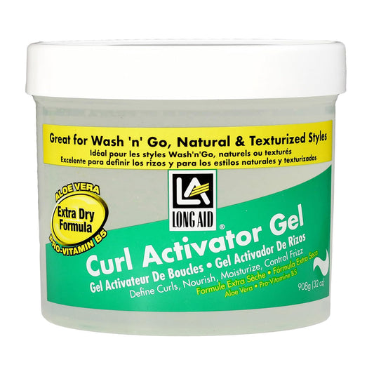 AmPro Long-Aid Activator Gel - Enriched with Aloe Vera, Protein, and Vitamin B Complex - Brings Essential Moisture to Strands - Defines Your Natural Beauty & Personal Care AmPro