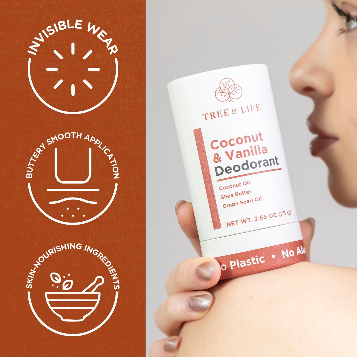 Tree of Life Beauty Coconut and Vanilla Aluminum Free Deodorant for Women - Nourishing Natural Ingredients, Soothing Scent, Smooth Glide with Shea Beauty and Personal Care Tree of Life Beauty