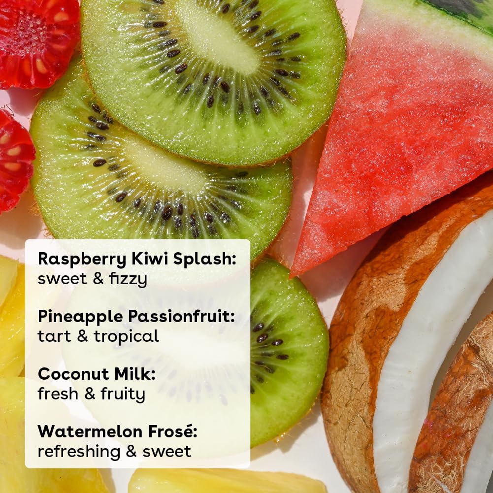eos 100% Natural Lip Balms- Coconut Milk, Pineapple Passionfruit, Watermelon Frosé & Raspberry Kiwi Splash, All-Day Moisture Lip Care, 0.14 oz, 4-Pack Beauty & Personal Care eos