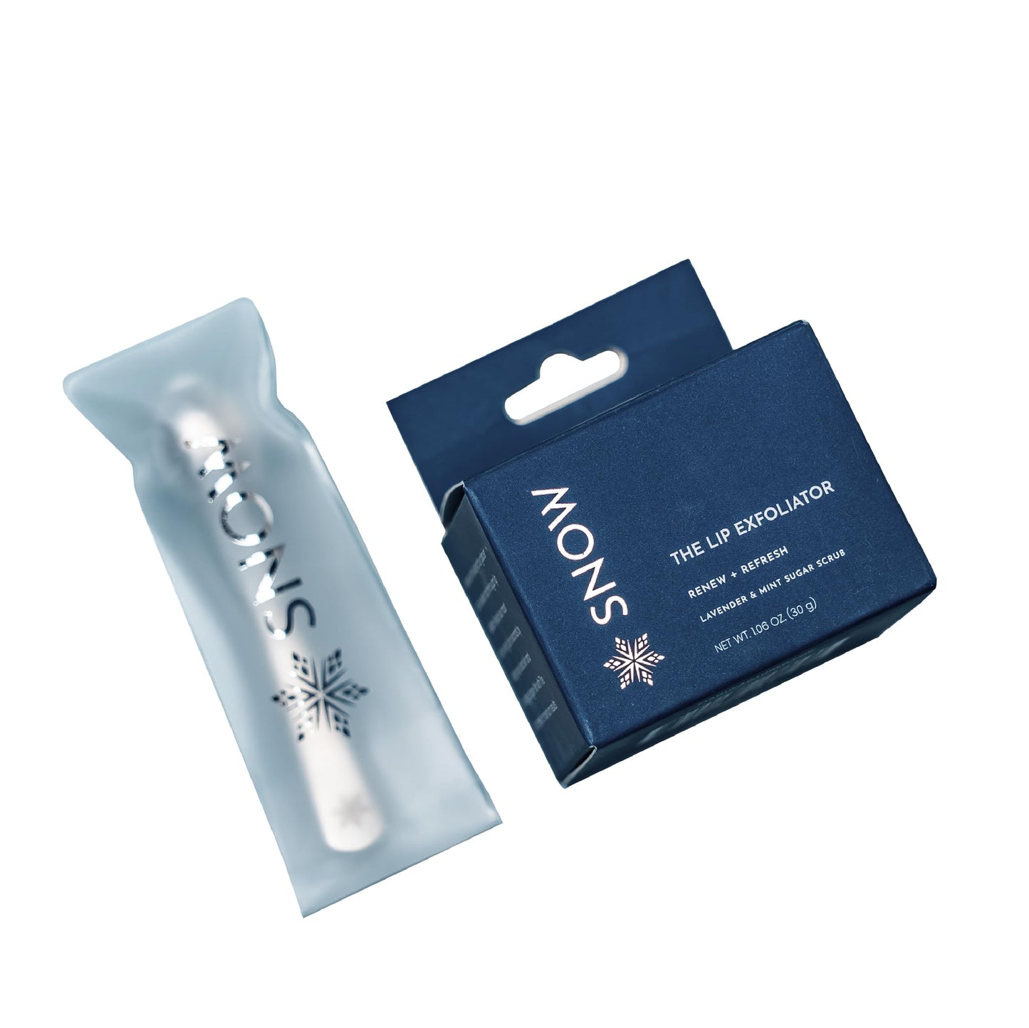 SNOW Lip Scrub Exfoliator - Sugar Scrub for Dry, Cracked Lips with Jojoba Oil, Lavender & Mint For Smooth, Fresh Lips - Treatment with Refreshing Beauty and Personal Care SNOW