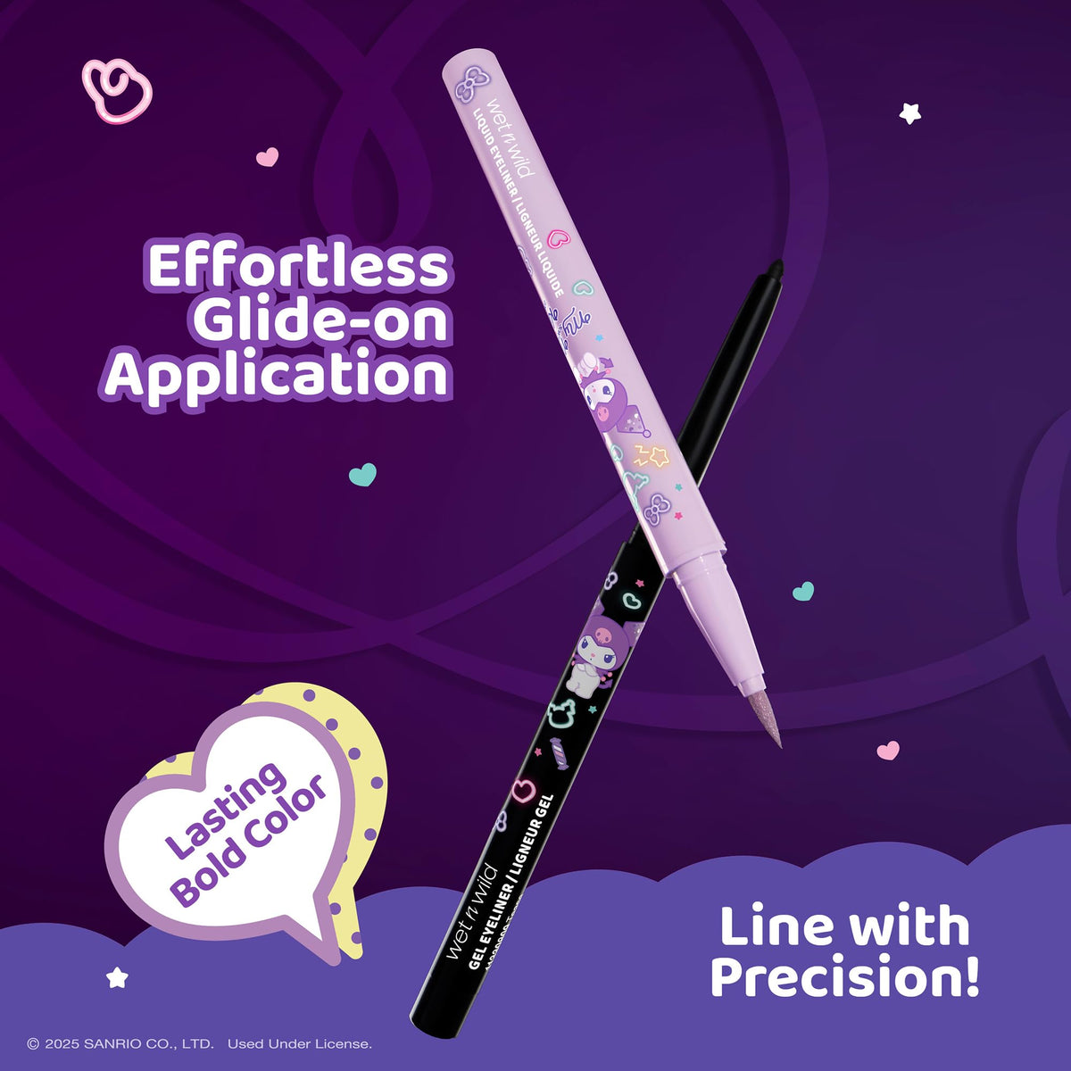 wet n wild My Melody and Kuromi Liquid And Gel Eyeliner Set - Twisted Cute