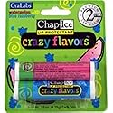 Oralabs ChapIce Crazy Flavors Lip Balm Watermelon and Blue Raspberry 2 Sticks Beauty & Personal Care OraLabs
