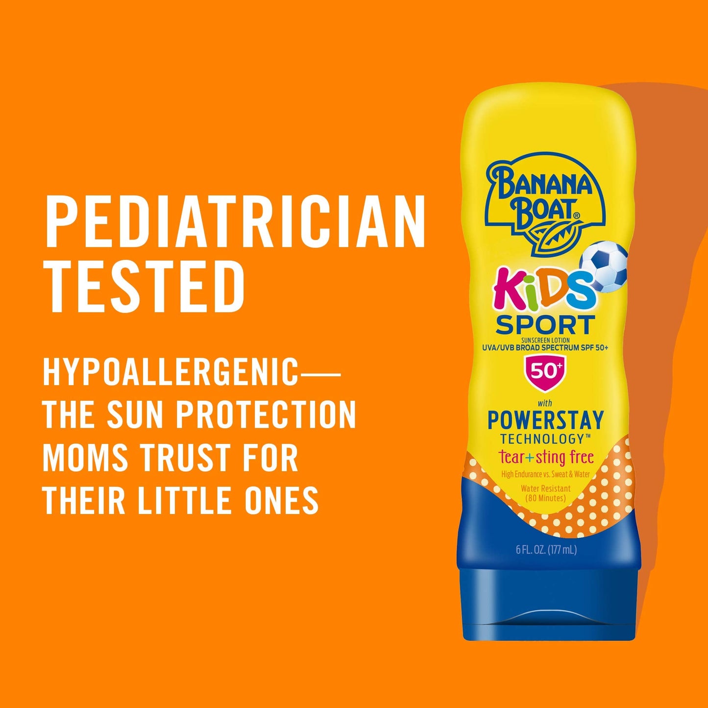 Banana Boat Sport Kids Sunscreen Lotion SPF 50, Twin Pack | Tear Free Sunscreen for Kids SPF 50, Childrens Sunblock Lotion, Oxybenzone-Free, 6oz each Beauty & Personal Care Banana Boat