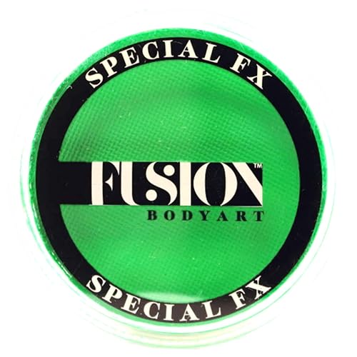 Fusion Body Art and FX Pro Special Effects Paint | Neon Green (32gm), Professional Quality Water Activated Special FX Paint Supplies Single Color Cake Beauty & Personal Care FUSION BODY ART
