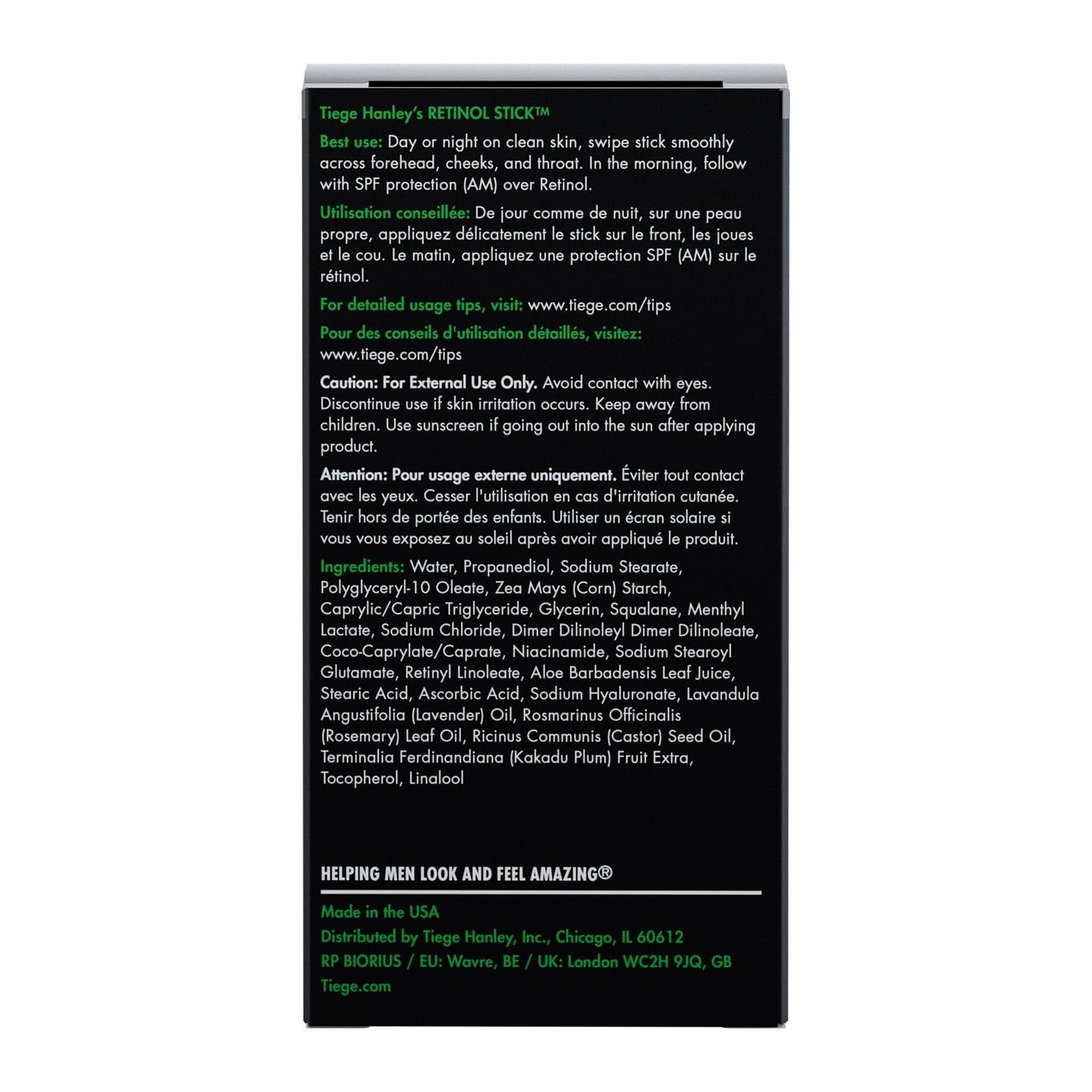 Tiege Hanley Retinol Stick for Men, Anti-Aging Face & Eye Stick With Hyaluronic Acid & Niacinamide, Helps Reduce Appearance of Fine Lines, Wrinkles Beauty & Personal Care Tiege Hanley