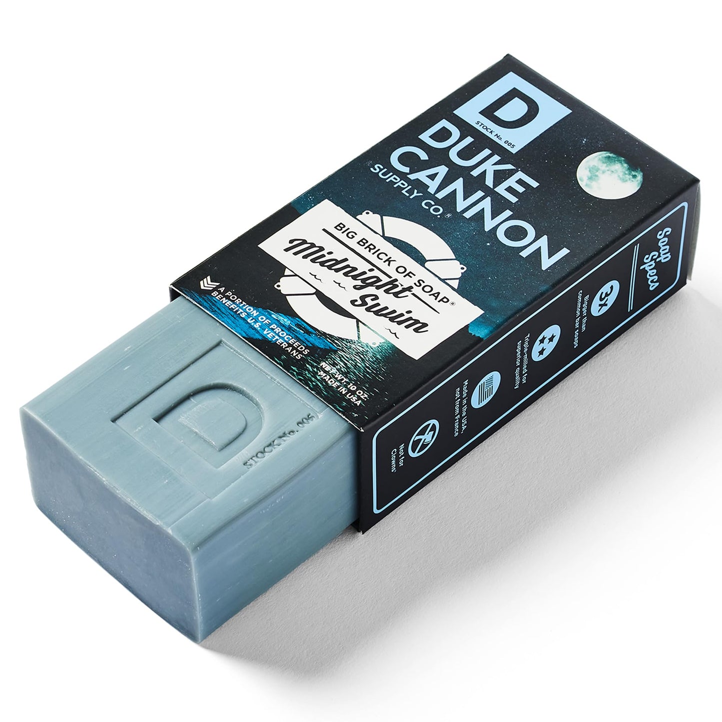 Duke Cannon Supply Co. Big Brick of Soap for Men - Midnight Swim Fresh Water Scent, Extra Large 10 oz Bars, 3-Pack Beauty & Personal Care Duke Cannon Supply Co.