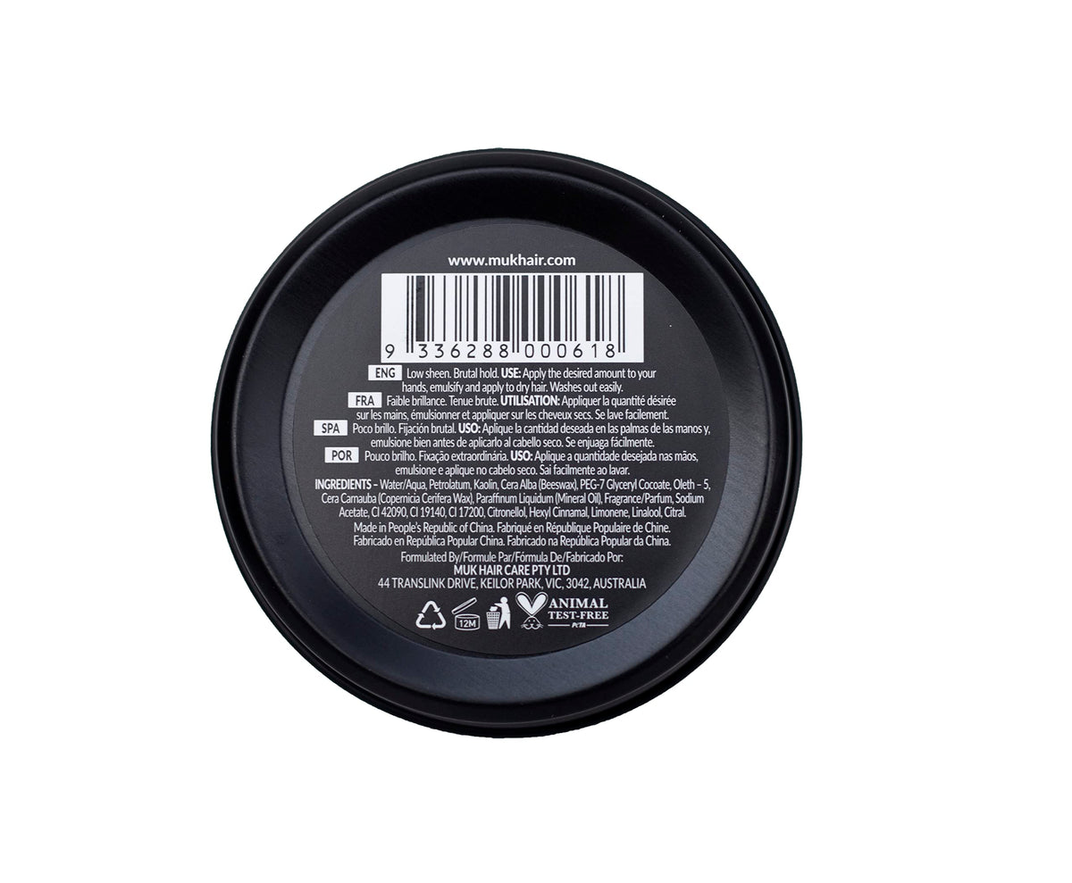 MUK. Haircare Hard Brutal Hold Styling Mud, Hair Product, Hair Mud for Men, Brutal Hold, Low Sheen Finish - 1.7oz Beauty & Personal Care MUK.