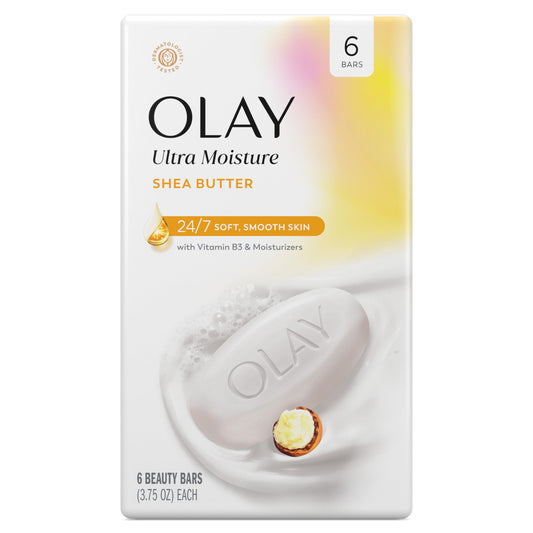 Olay Beauty Bar, Ultra Moisture,10x More Moisturizers, 24/7 Soft & Smooth Skin, Gentle Cleanse on Face & Body, Vitamin B3 Complex, For All Skin Types Beauty & Personal Care Olay