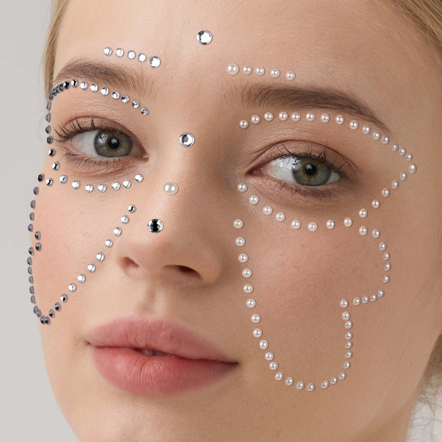 Teenitor Self Adhesive Gems Face Gems for Makeup, Self Adhesive Festival Jewels, Hair Gems, 4 Sheets Face, Eye, Makeup, Body Rhinestone Stickers Beauty and Personal Care Teenitor
