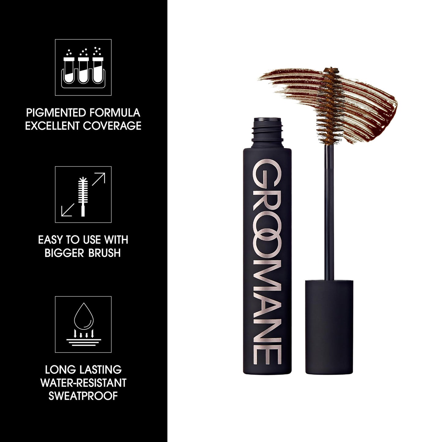 Red by Kiss Groomane Men Gray Coverage Touch-Up, Temporary Brush-On Hair Color for Beards, Sideburns Root & Brows, Water-Resistant & Sweatproof, Easy Beauty & Personal Care Red by Kiss