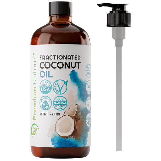 Fractionated Coconut Oil for Skin Moisturizer with Pump Massage Oils Best Carrier for Essential Oils Mixing Body OUL for Dry Skin Moisturizer Natural Beauty & Personal Care Premium Nature