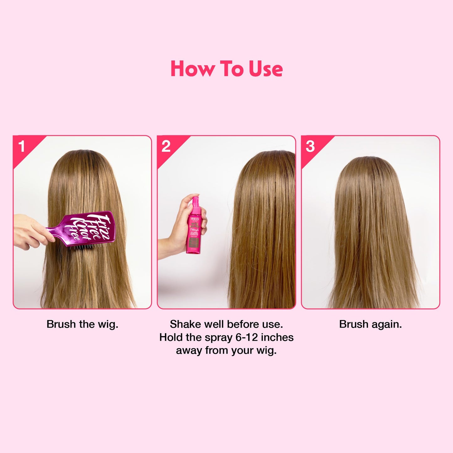 Red by Kiss Wig Spray, Extra Shine & Detangling Control for Remy, Human, Synthetic Hair, UV & Heat Protection, PH Balance & Long-Lasting Fragrance Beauty & Personal Care Red by Kiss