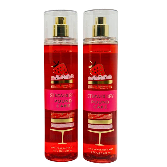 Bath & Body Works Fragrance Mist, Gift Set of 2, 8oz Each (Strawberry Pound Cake) Beauty & Personal Care Bath & Body Works