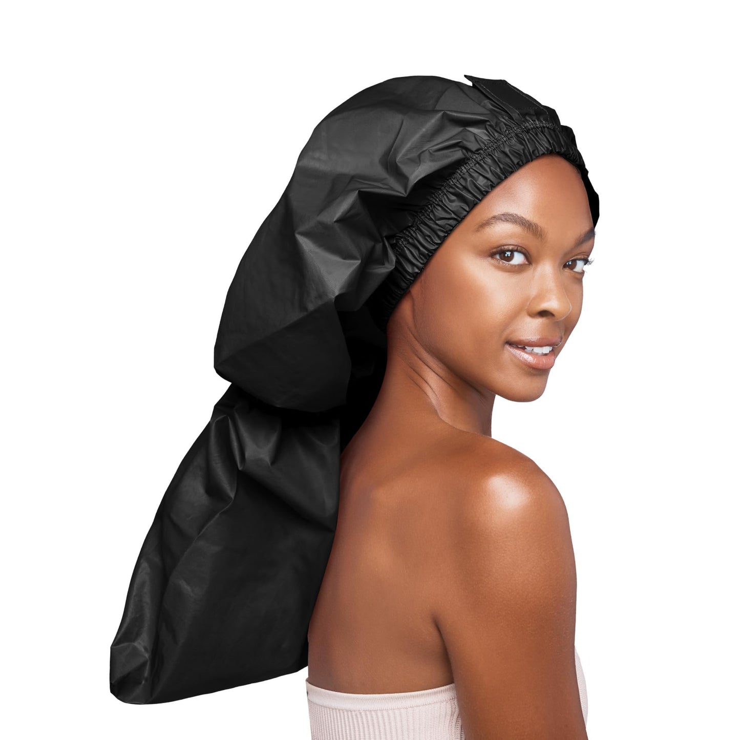 Red by Kiss Essential Super Large Waterproof Braid Shower Cap, Reusable Caps with Elastic Band Beauty & Personal Care Red by Kiss