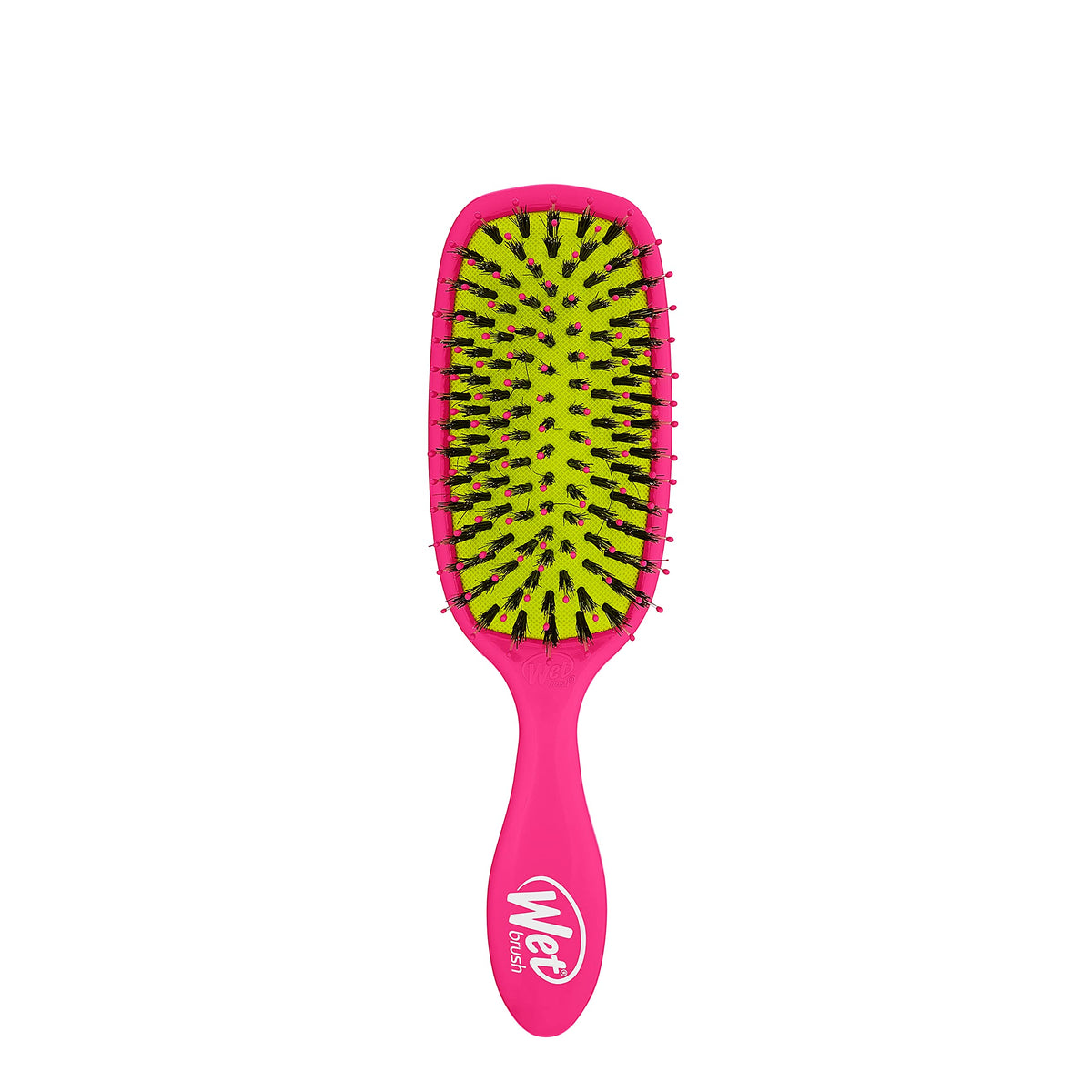 Wet Brush Shine Enhancer Hair Brush, Pink - Exclusive Ultra-soft IntelliFlex Bristles - Natural Boar Bristles Leave Hair Shiny And Smooth For All -