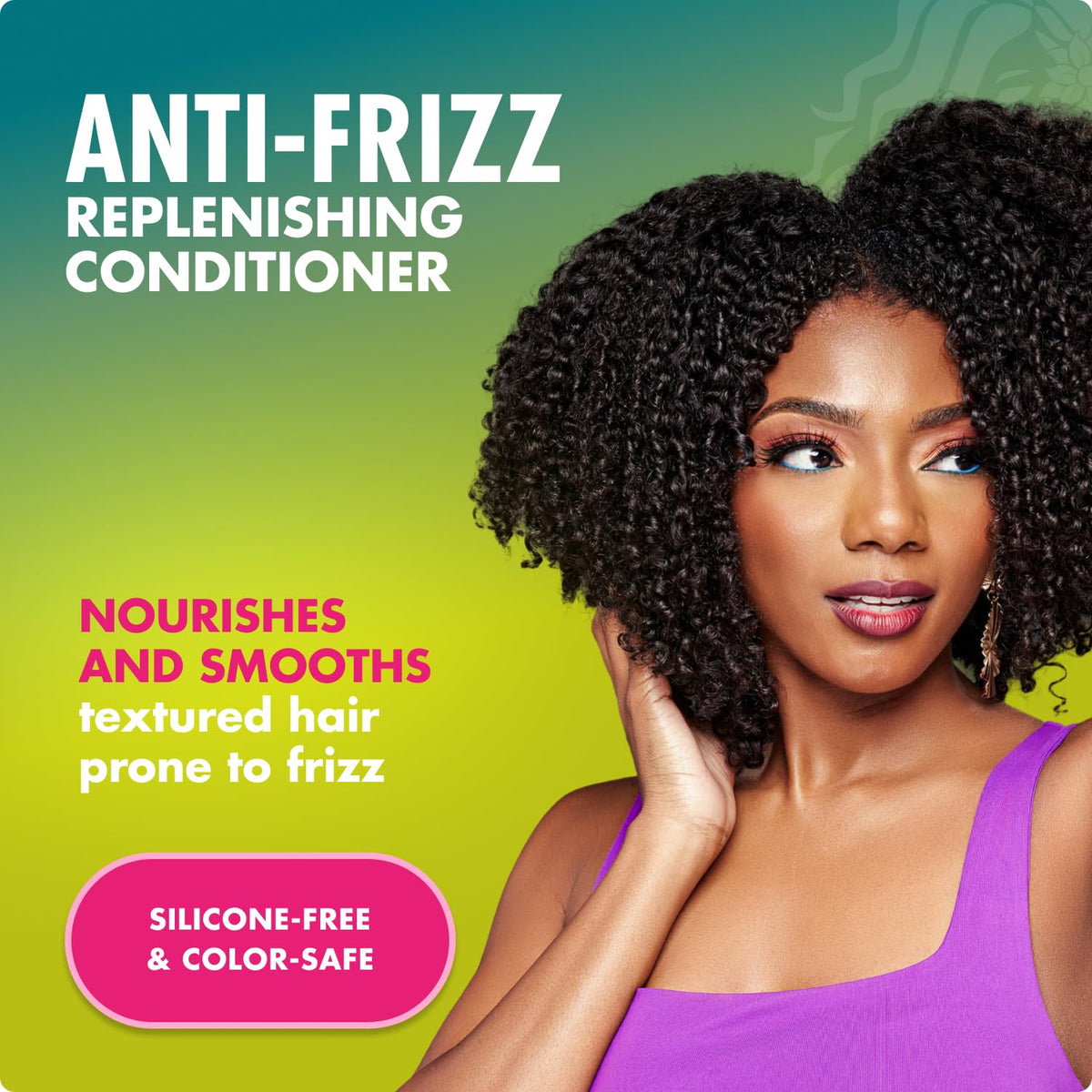 Mielle Organics Avocado & Tamanu Anti Frizz Conditioner for Women & Men - Detangling, Moisturizing & Smoothing Treatment - Frizz Control Detangler for