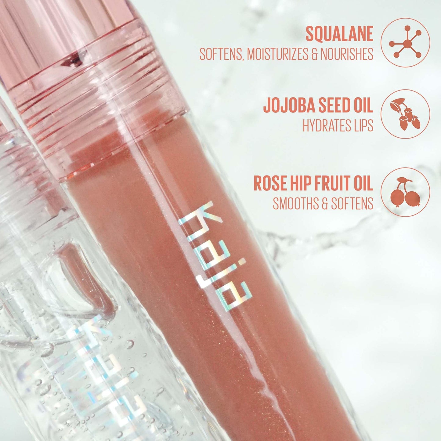 Kaja Lip Balm - Gloss Shot 01 Crystal Clear - High Shine, Non-Sticky, with Jojoba Oil, Sheer, Hydrating, Juicy, Plumper Looking, Non-irritating, Shea Beauty and Personal Care Kaja