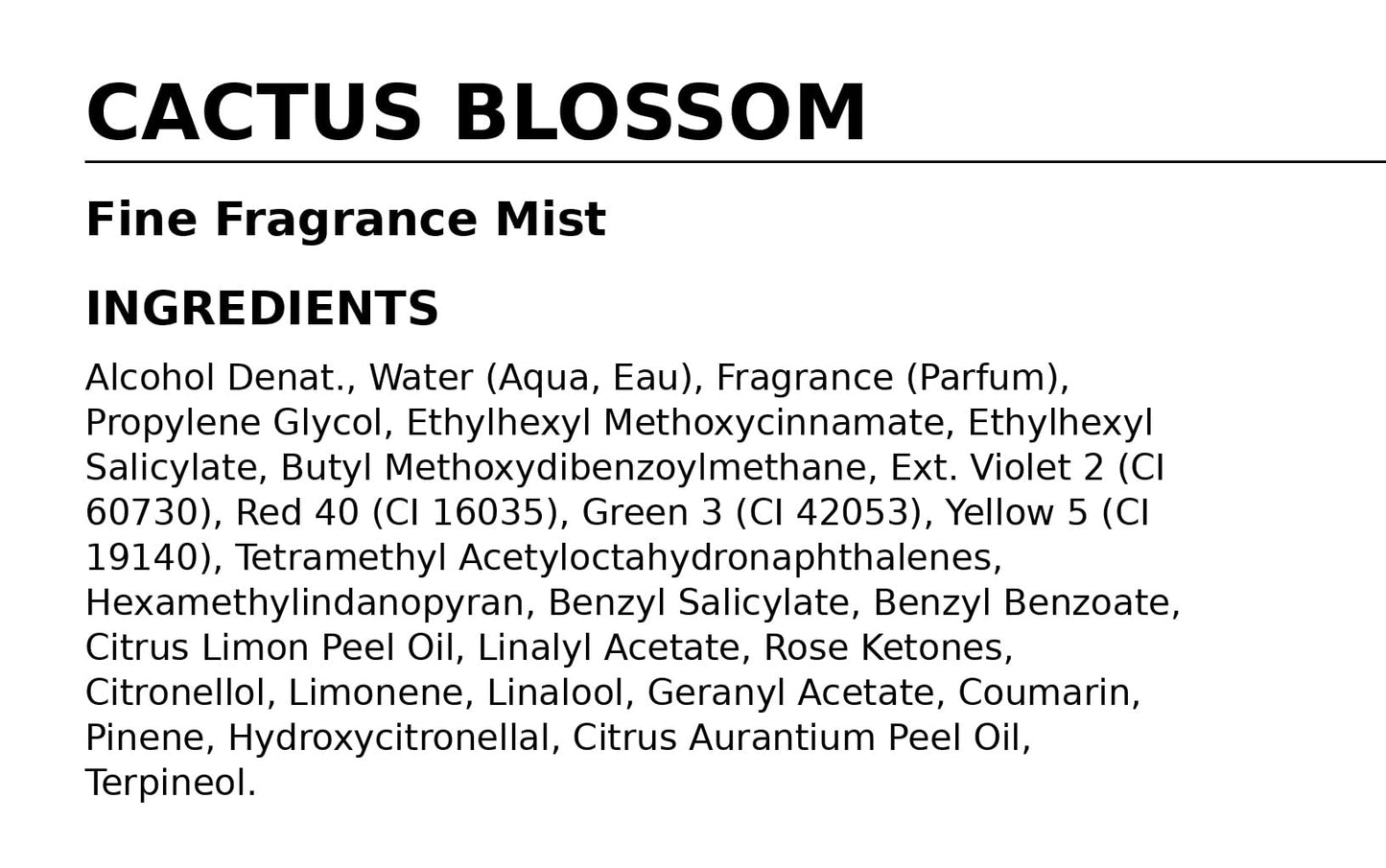 Bath & Body Works Cactus Blossom Fine Fragrance Mist 8 oz Beauty & Personal Care Bath & Body Works