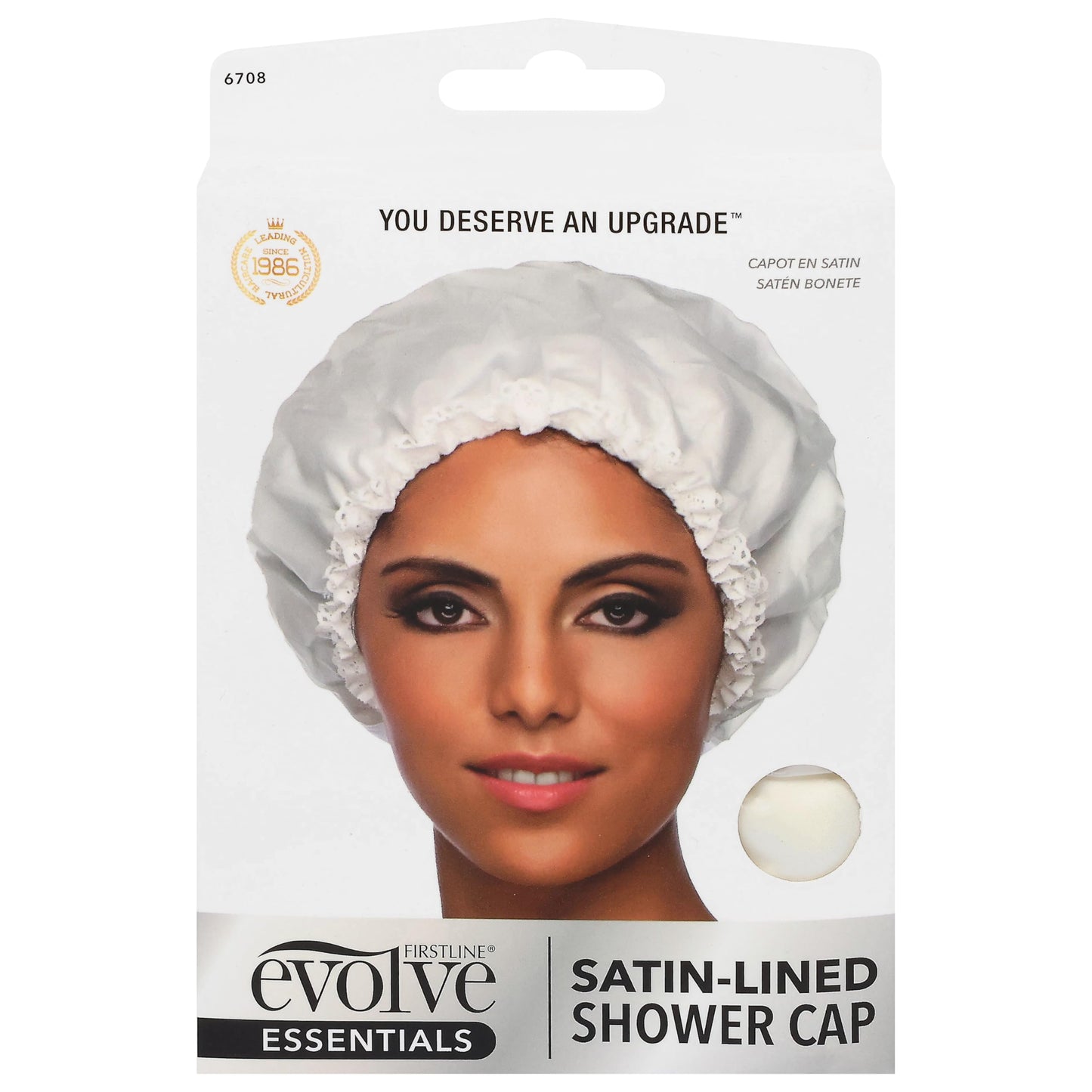 Evolve "Go Satin" Lined Shower Cap Ivory Beauty & Personal Care Evolve