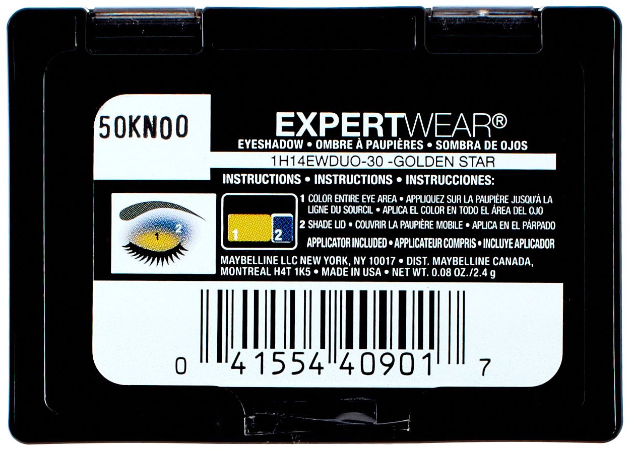Maybelline New York Expert Wear Eyeshadow, Golden Star, Duos, 0.08 Ounce, 1 Count Beauty & Personal Care MAYBELLINE