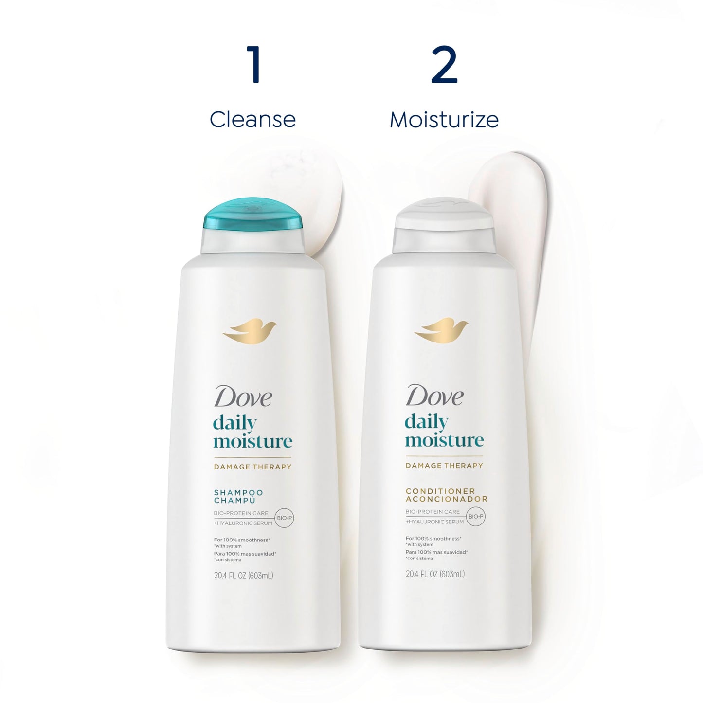 Dove Damage Therapy Shampoo Daily Moisture for Dry Hair Shampoo with Bio-Protein Care 20.4 fl oz Beauty & Personal Care Dove