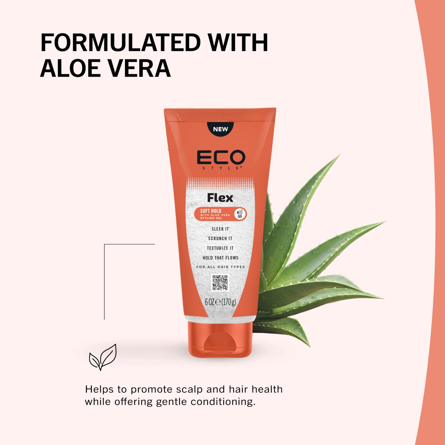 Eco Style Flex Hold Soft Gel with Aloe - Lightweight Alcohol-Free Hair Gel for Shine, Moisture & Control, Defines Curls & Smooths Edges, For All Hair Beauty & Personal Care Eco Style