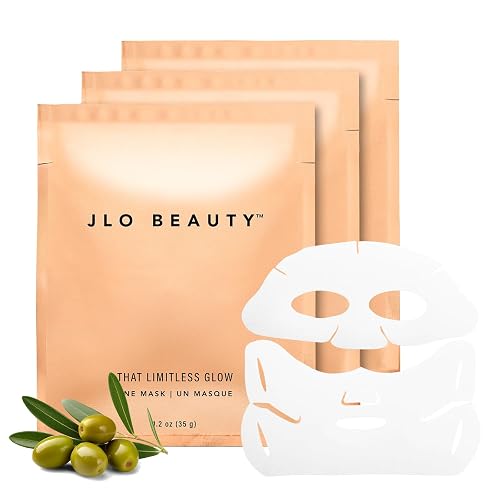 JLO BEAUTY Hydrating Sheet Face Mask, 2-Piece Facial Masks with Glow Serum, Helps Brighten, Smooth & Refresh Skin, Moisturizing Self Care Skincare Beauty & Personal Care JLO BEAUTY