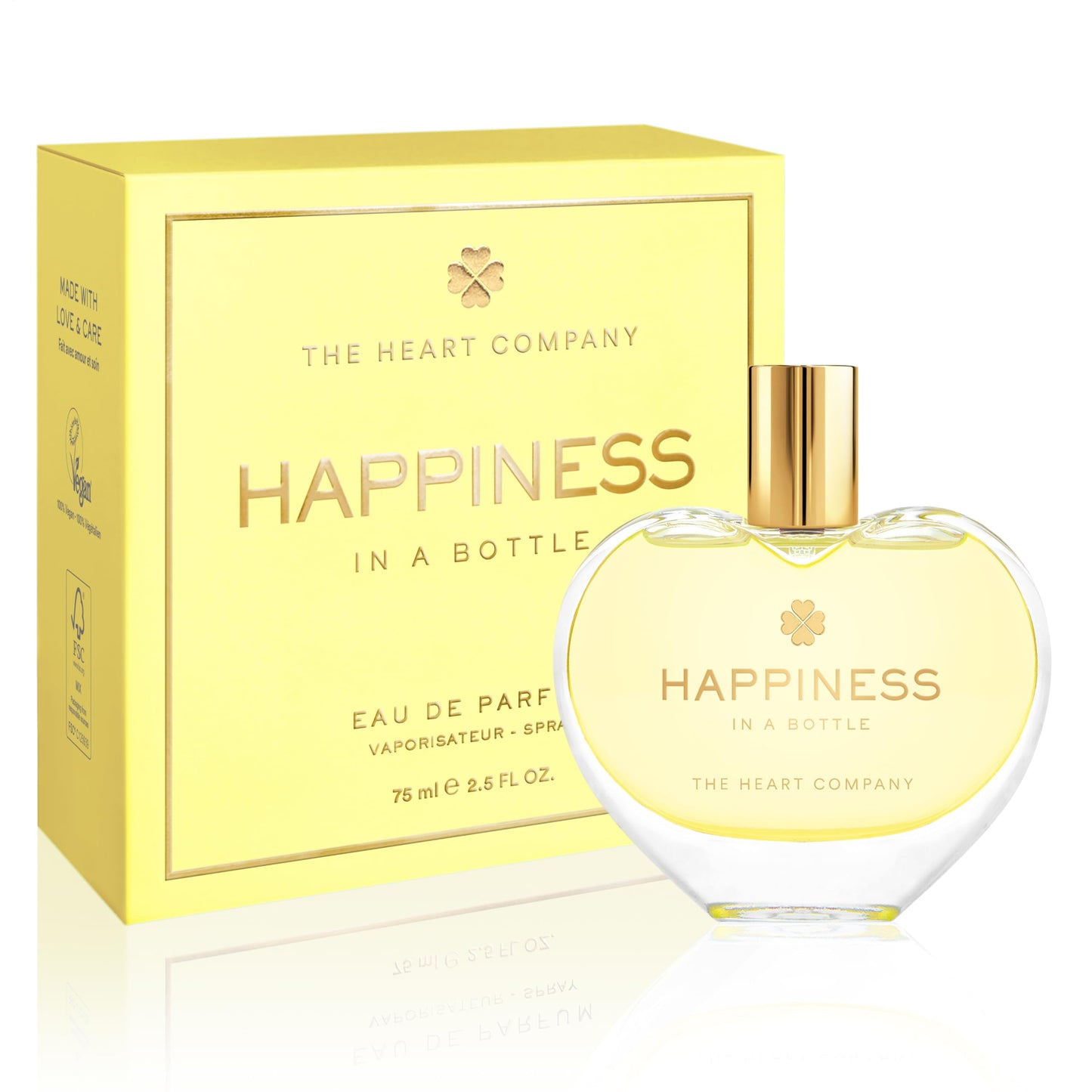 THE HEART COMPANY | Happiness in a bottle | Citrus Perfume for women | Vegan Women's Eau de Parfum | Clean Bergamot Fragrance with Essential Oils 75ml Beauty & Personal Care THE HEART COMPANY